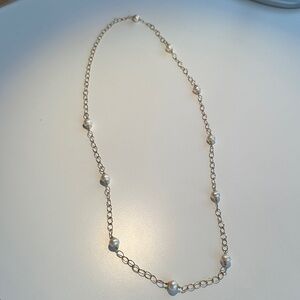 Elegant Pearl Chain Necklace